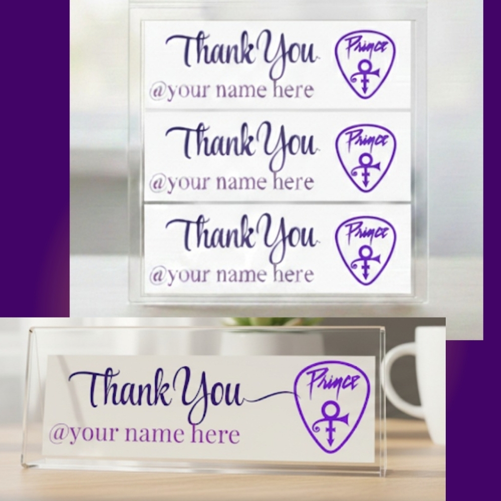 60 Prince Themed Closet Name Stickers